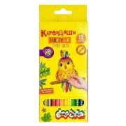 Набор цветных карандашей Каляка-Маляка СУПЕР ЦВЕТА 12 цв. трехгран. корп. дерев. карт.уп.