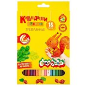 Набор цветных карандашей Каляка-Маляка 18 цв. трехгран. корп. дерев. карт.уп.