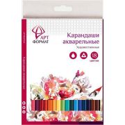 Набор акварельных карандашей АРТформат 18 цв. трехгран. корп. дерев. карт.уп.