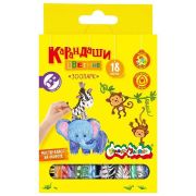 Набор цветных карандашей Каляка-Маляка ЗООПАРК 18 цв. трехгран. корп. дерев. карт.уп. принт на корпусе