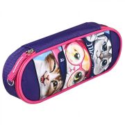 Пенал 1отд 20,5*7,5*4см КОТЫ микрофибра арт.61970