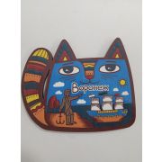 Магнит деревянный 3Д  Кот Воронеж,3386