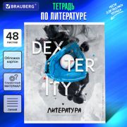 Тетрадь предметная «SPORT CLUB» 48 л., обложка картон, ЛИТЕРАТУРА, линия, подсказ, BRAUBERG, 404802