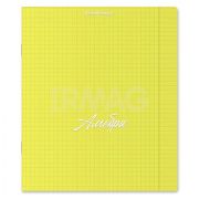 Тетрадь общая ученическая с пластиковой обложкой на скобе ErichKrause NEON, желтый, АЛГЕБРА, 48 листов, клетка