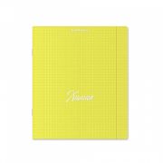 Тетрадь общая ученическая с пластиковой обложкой на скобе ErichKrause NEON, желтый, ХИМИЯ, 48 листов, клетка