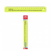 Линейка с русским алфавитом пластиковая ErichKrause Neon, 20см, желтая, во флоупаке