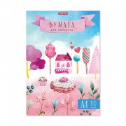 Бумага для акварели в картонной папке ErichKrause Малиновый замок, А4, 10 листов