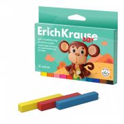 Пластилин мягкий ErichKrause Baby на растительной основе с Алоэ Вера 12 цветов, 180 г
