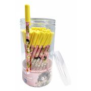 70539 Ручка гелевая прорезиненная Аниме «Девочка с бантами» со стираемыми чернилами, цвет чернил синий 0,5 мм в пластиковом тубусе