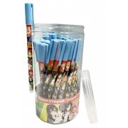 70538 Ручка гелевая прорезиненная Аниме  «Подружки» со стираемыми чернилами, цвет чернил синий 0,5 м