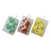 73053 Ластик «Фруктовое мороженое», набор из 2 шт. в пластиковой коробочке, 3 вида в ассортименте