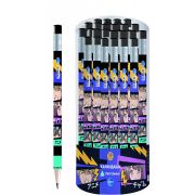 71691 Карандаш ч/графитный Аниме, НВ деревянный, заточенный, трехгранный, с ластиком, в пластиковом друме