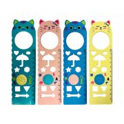 73060 Линейка художественная Спирограф 11,5 см., цвета в ассортименте