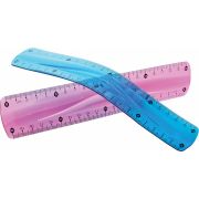 86638 Линейка гибкая 15 см, ассорти, в индивидуальной упаковке с европодвесом