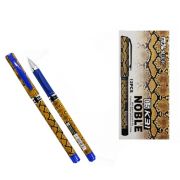 Ручка гелевая « Basir » Noble синяя 0,5мм, игольчатый наконечник, рифленый держатель, корпуc-питоновый рисунок, картонная упаковка
