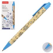 Ручка шариковая автоматическая « Hatber » Ola синяя 0,7мм, чернила на масляной основе, непрозрачный  пластиковый корпус, картонная упаковка