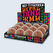 381769 Игрушка жмяка мяч Со светом 6см, цвета в асс., дисплей Супер Жим