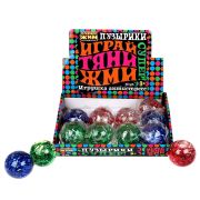 382822 Игрушка жмяка мяч Со светом 6см, цвета в асс., дисплей Супер Жим