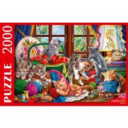 ПАЗЛЫ 2000 элементов. Ф2000-2706 КОТЯТА С КЛУБКАМИ