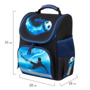 Ранец ПИФАГОР BASIC, 1 отделение, 3 кармана, эргономичная спинка, «Football player», 35х28х18 см, 271375