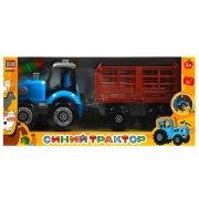 360805 Конструктор с отвёрткой СИНИЙ ТРАКТОР с тележкой, 38 дет. Город мастеров