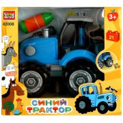 360804 Конструктор с отвёрткой СИНИЙ ТРАКТОР, 21 дет. Город мастеров