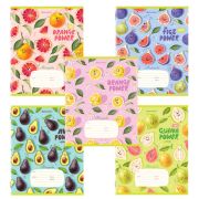 Тетрадь 12 л. BRAUBERG, клетка, обложка картон, «ФРУКТЫ», 106459