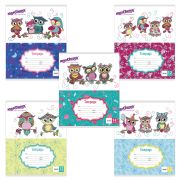 Тетрадь 12 л. ЮНЛАНДИЯ линия, обложка картон, «УМНЫЕ СОВЫ», 104912