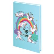 Блокнот А5 (134х206 мм), 80 л., твёрдый, клетка, выборочный лак, BRAUBERG KIDS, «Единорожки», 114426