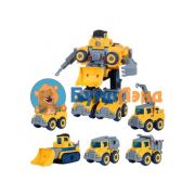 Робот - трансформер с отвёрткой жёлтый, 10 шт