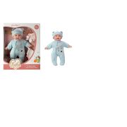 1toy PREMIUM Пупс в голубом комбинезоне 28 см, с шапочкой и накидкой, премиум кор.