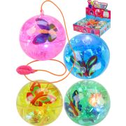 Мяч световой с веревкой «Бабочка» 6,5см, пищит, кратно 12 ( Арт. ИК-2949)