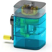 Точилка для карандашей механическая Deli 71162Blue вертикальная подача 1 отверстие пластик синий