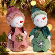 Фигурка сувенирная, Darlens, «Снеговик» 18 мм, текстиль