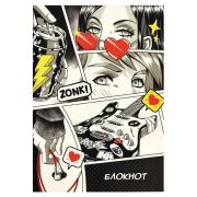 Блокнот, 120х170 мм, 40 л, арт. 65446 РОК ГРУППА / Блок - белый офсет 65 г/м², дизайнерский блок , м