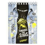 Блокнот, А6, 120 л, арт. 64472 ДЖИНСА / Блок - белый офсет 65 г/м², клетка, гребень по короткой стороне.