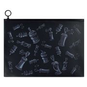 Папка для школьных тетрадей пластиковая арт. 59615/ 12 ГРАФФИТИ (полипропилен, 28х21 см, 1 отделение (-я), гибкая молния, «собачка» кольцо из пластика, УФ-печать, полноцветный дизайн)