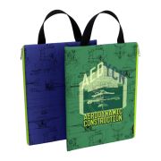 Папка текстильная на молнии, вертикальная ErichKrause с ручкой Aerodynamics, A4