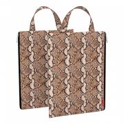 Папка текстильная на молнии, вертикальная ErichKrause® с ручкой Python Print, A4