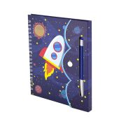 Подарочный блокнот 14,5 см * 18,0 см , гребень, Alingar, ламинация, клапан на липучке, ручка, 50 л., линия, «К солнцу»