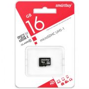 Карта памяти 16GB MicroSD SmartBuy Class без адаптера