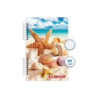 Блокнот спираль  80л А6 Ракушка