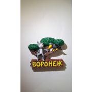 Магнит полистоун Кот с Вороной,3054