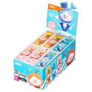 Ластик Deli EH306 Little Sinnger 54х20х10мм ПВХ ассорти