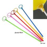 Трубочка+зажим для шаров, d=10 мм, длина 40 см 312087