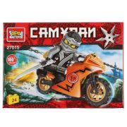 359008 Конструктор черный самурай на мотоцикле, 24 дет. Город мастеров