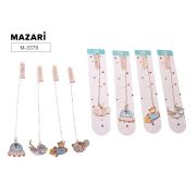 Закладка для книг металлическая, ассорти 4 дизайна, ОПП- упаковка