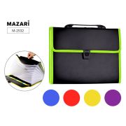 Папка канцелярская NERO, 32.6 х 24.5 х 2.7 см, пластиковая, с замком, 13 секций, плотность 600 мкм, 5 дизайнов в ассортименте