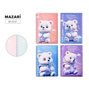 Блокнот БЕЛЫЙ МИШКА 17.8 х 13 см, 80 л., линованный внутренний блок, мягкая объемная обложка, плотность бумаги 80г/м2, 4 дизайна в ассортименте, ОПП- упаковка