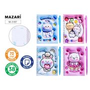 Набор КОШЕЧКИ, в комплекте: блокнот 10 x 14 см, картонная обложка с эффектом 3D, внутренний блок в линейку (38 листов, плотность бумаги 70г/м2), ручка шариковая автоматическая (пулевидный пишущий узел 1.0 мм), ассорти 4 дизайна, ОПП-упаковка